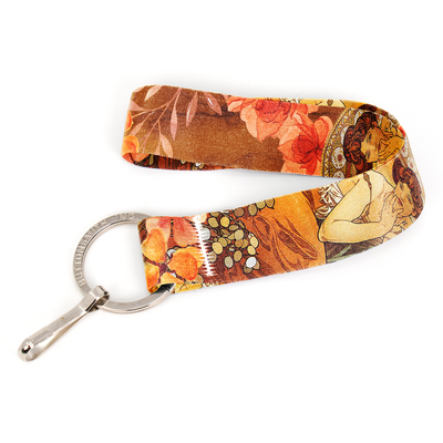 Mucha Topaz Wristlet Lanyard - Short Length with Flat Key Ring and Clip - Made in the USA