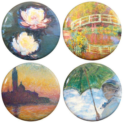 Buttonsmith® Claude Monet Water Lilies Tinker Top® Set – Made in USA – for use with Tinker Reel® Badge Reels - Buttonsmith Inc.