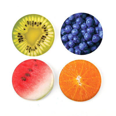 Buttonsmith® Yummy Fruit 1.25" Magnet Set - Made in the USA - Buttonsmith Inc.