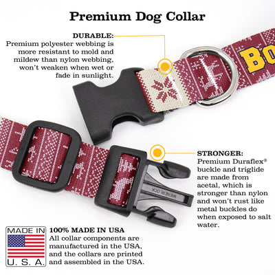 Buttonsmith Kitschy Sweater Custom Dog Collar - Made in USA