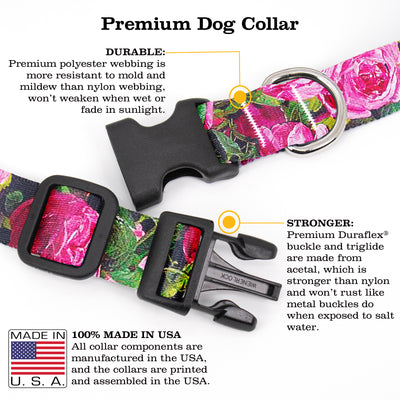 Waldmueller Roses Dog Collar - Made in USA