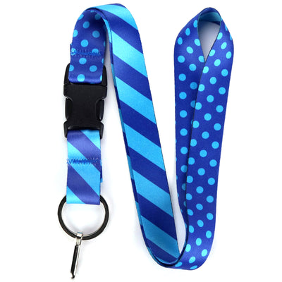 Buttonsmith Blue Dots Lanyard - Made in USA - Buttonsmith Inc.