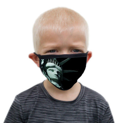 Buttonsmith Lady Liberty Child Face Mask with Filter Pocket - Made in the USA - Buttonsmith Inc.