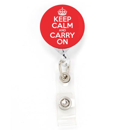 Buttonsmith Keep Calm Tinker Reel Retractable Badge Reel - Made in the USA - Buttonsmith Inc.