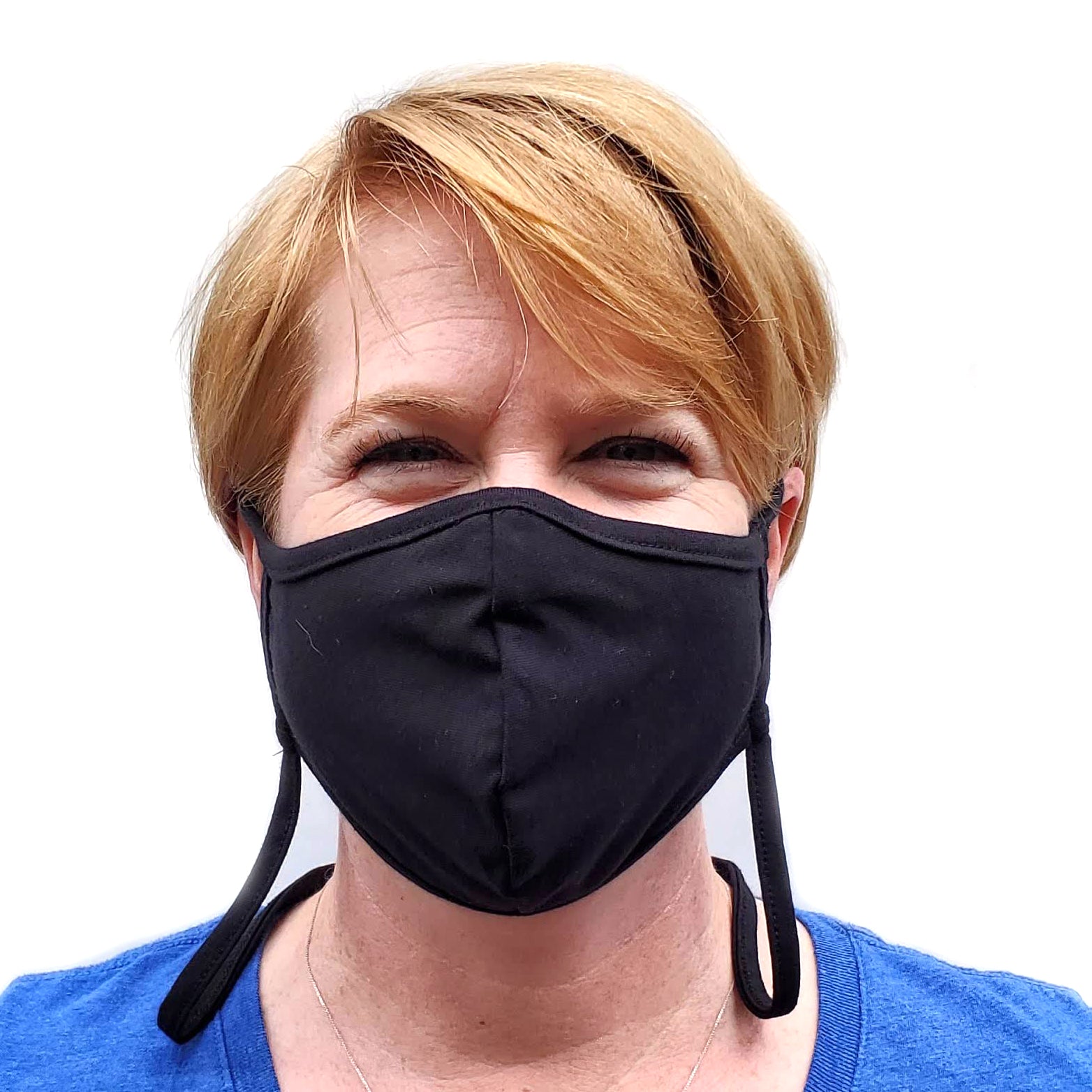 Buttonsmith Black Cotton Adjustable Face Mask - Made in the USA –  Buttonsmith Inc.