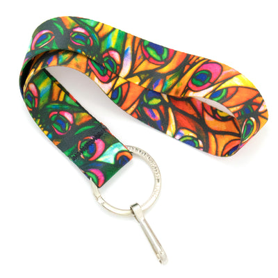 Buttonsmith Tiffany Peacock Wristlet Lanyard Made in USA - Buttonsmith Inc.