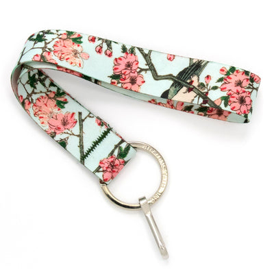 Buttonsmith Hiroshige Cherry Blossoms Wristlet Lanyard Made in USA - Buttonsmith Inc.
