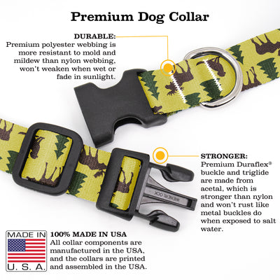 Buttonsmith Moose Woods Dog Collar - Made in the USA - Buttonsmith Inc.