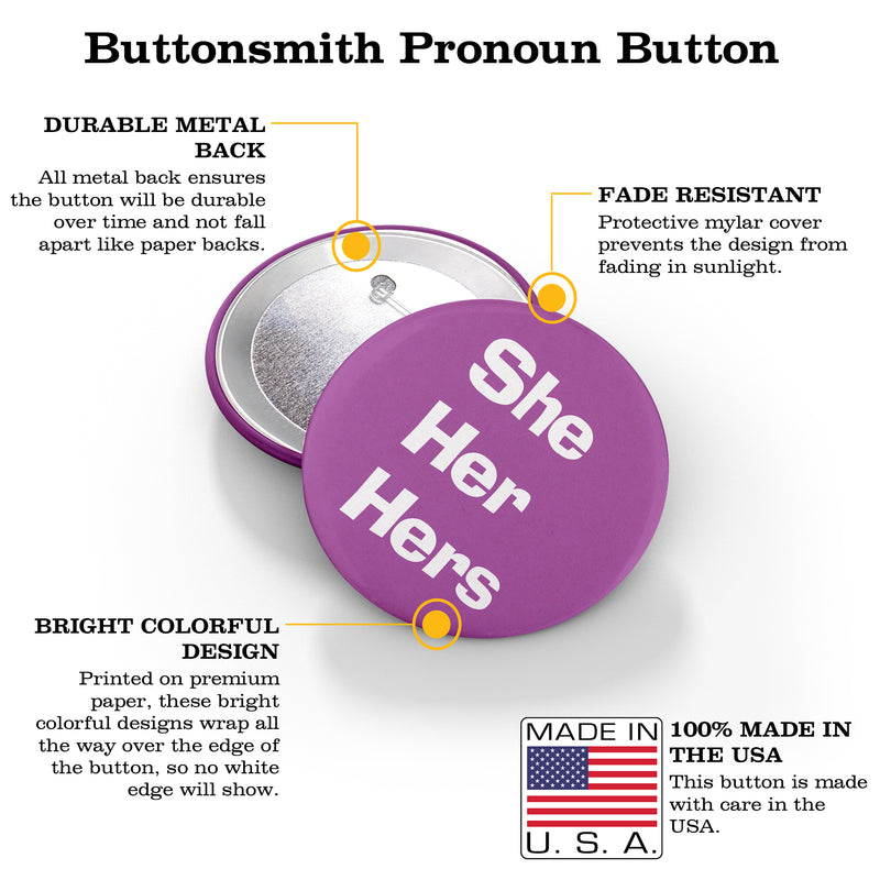 Casual 1.25" Pronoun Buttons