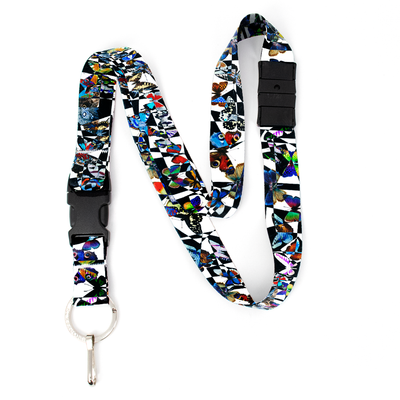 Mod Butterfly Breakaway Lanyard - with Buckle and Flat Ring - Made in the USA
