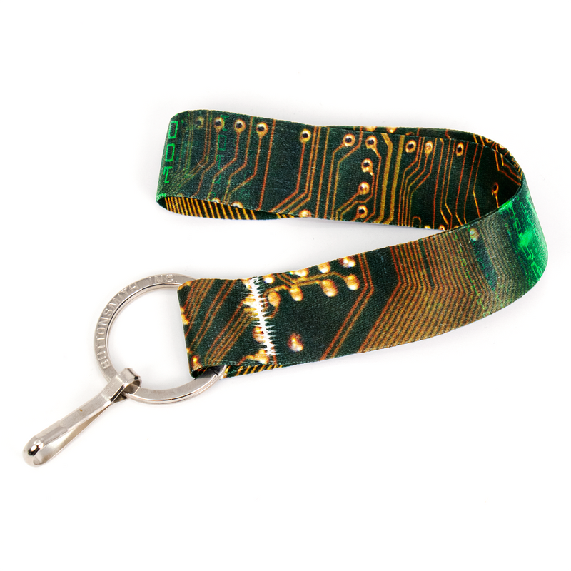 Desert Blooms Wristlet Lanyard - Short Length with Flat Key Ring and Clip - Made in the USA