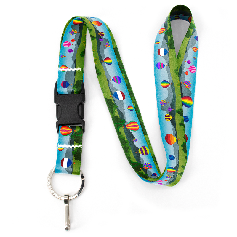 Hot Air Ride Premium Lanyard - with Buckle and Flat Ring - Made in the USA