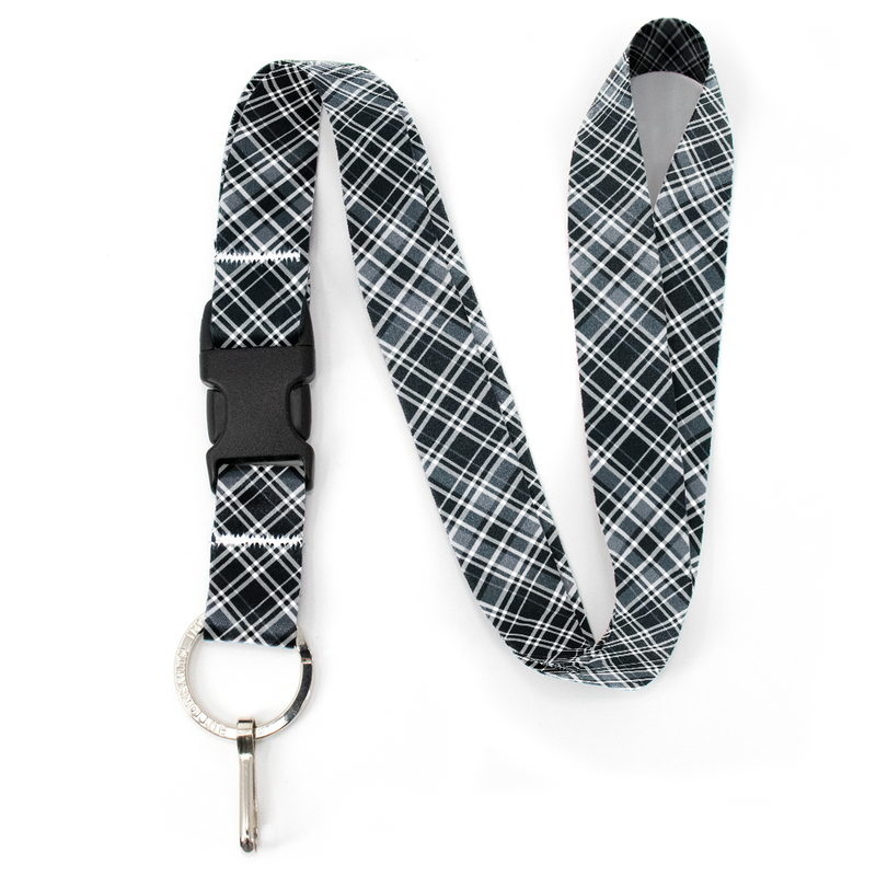 Drummond Plaid Premium Lanyard - with Buckle and Flat Ring - Made in the USA