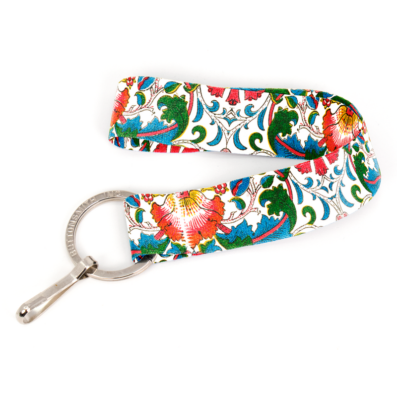 Morris Lodden Wristlet Lanyard - Short Length with Flat Key Ring and Clip - Made in the USA