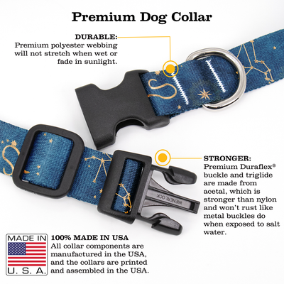 Zodiac Leo Dog Collar - Made in USA