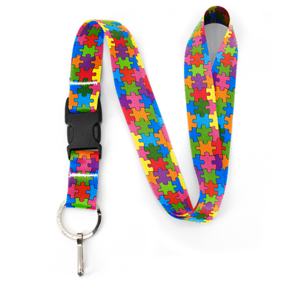 Garden Puzzle Premium Lanyard - with Buckle and Flat Ring - Made in the USA