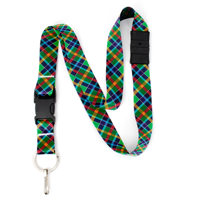 Gallowater Plaid Breakaway Lanyard - with Buckle and Flat Ring - Made in the USA