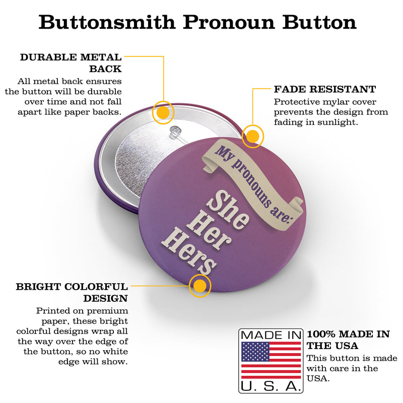 Banner 3" Pronoun Buttons