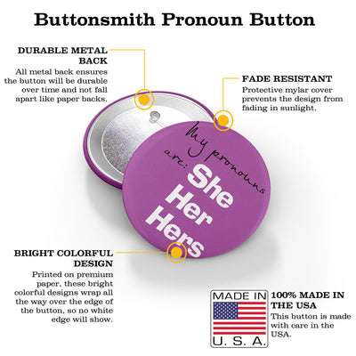 Casual 3" Pronoun Buttons