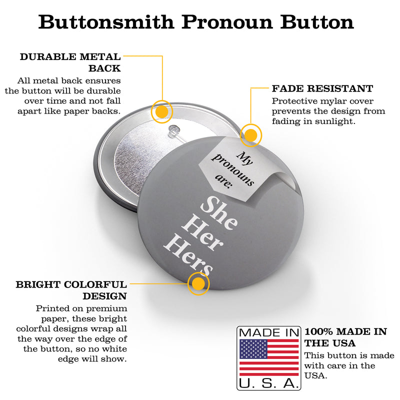 Greys 3" Pronoun Buttons
