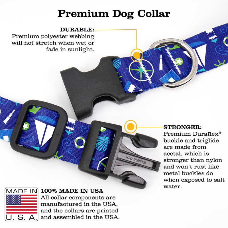 All At Sea Dog Collar - Made in USA
