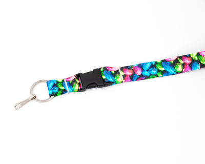 Chocolate Coma Green Wristlet Lanyard - with Buckle and Flat Ring - Made in the USA