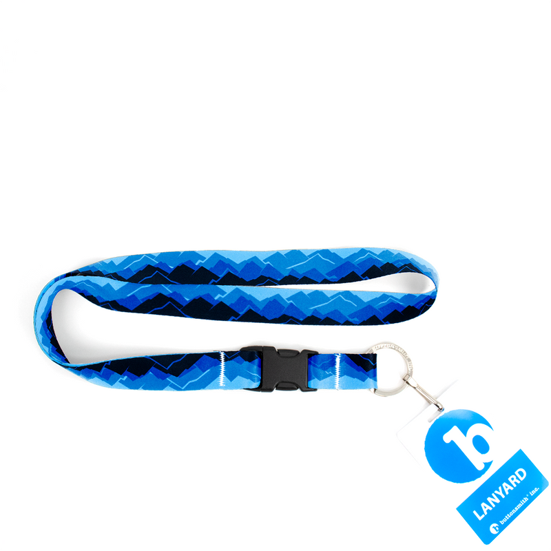 Blue Mountains Premium Lanyard - with Buckle and Flat Ring - Made in the USA