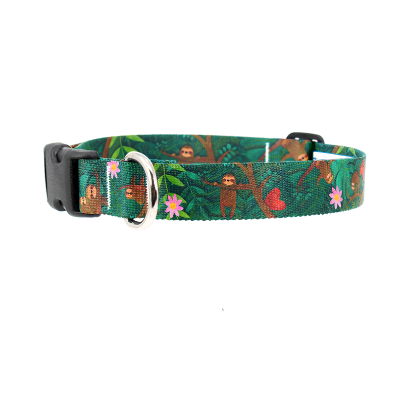 Happy Sloths Dog Collar - Made in USA