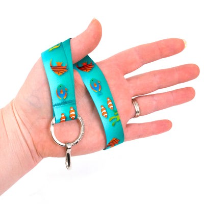Buttonsmith Tropical Fish Wristlet Lanyard Made in USA - Buttonsmith Inc.