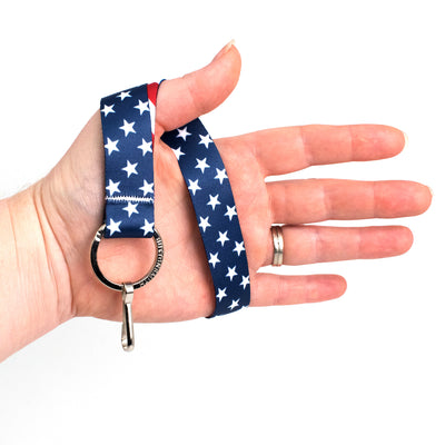 Buttonsmith Stars & Stripes Wristlet Lanyard Made in USA - Buttonsmith Inc.