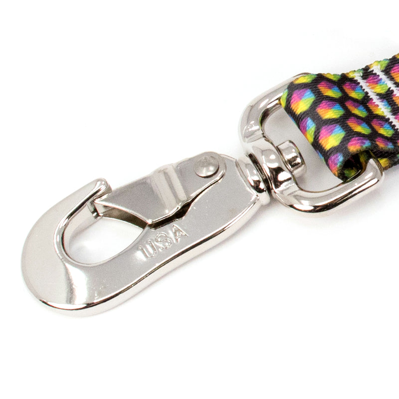 Buttonsmith Rainbow Hexes Dog Leash Fadeproof Made in USA - Buttonsmith Inc.