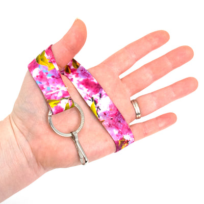 Buttonsmith Cherry Blossoms Photo Wristlet Lanyard Made in USA - Buttonsmith Inc.