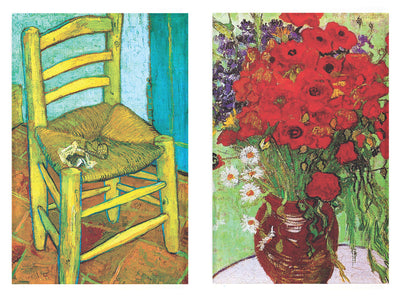 Buttonsmith® Vincent Van Gogh Chair and Poppies Refrigerator Magnet Set - Made in the USA - Buttonsmith Inc.