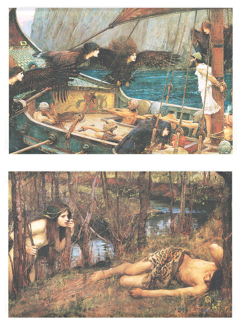 Buttonsmith® John William Waterhouse Ulysses & Naiad Rectangle Magnet Set of 2 - Made in the USA - Buttonsmith Inc.