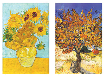 Buttonsmith® Vincent Van Gogh Sunflowers Refrigerator Magnet Set - Made in the USA - Buttonsmith Inc.