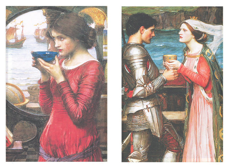 Buttonsmith® John William Waterhouse Destiny & Tristen & Isolde Rectangle Magnet Set of 2 - Made in the USA - Buttonsmith Inc.