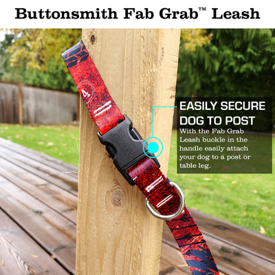 Red Grunge Fab Grab Leash - Made in USA