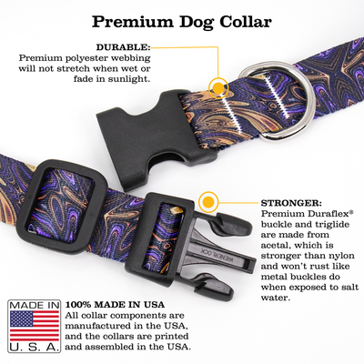 Infinity Brown Dog Collar - Made in USA