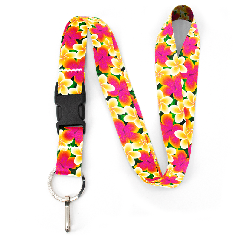 Aloha Lei Premium Lanyard - with Buckle and Flat Ring - Made in the USA