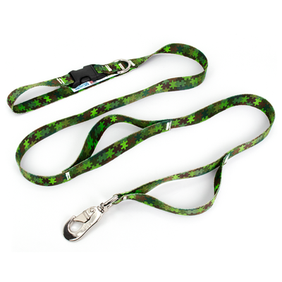 Forest Puzzle Fab Grab Leash - Made in USA