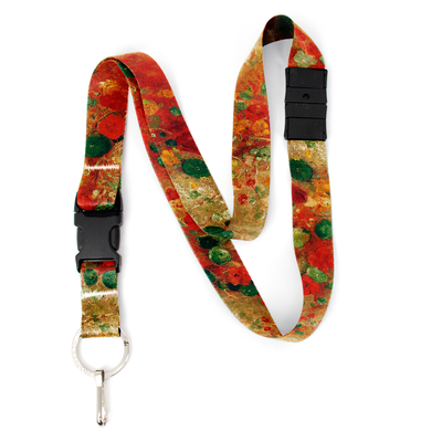 Odilon Nasturtiums Breakaway Lanyard - with Buckle and Flat Ring - Made in the USA