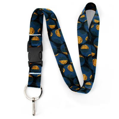 Moon Phases Premium Lanyard - with Buckle and Flat Ring - Made in the USA