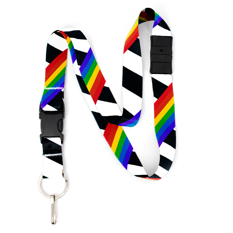 Ally Pride Breakaway Lanyard - with Buckle and Flat Ring - Made in the USA