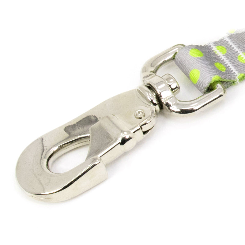 Buttonsmith Pewter Lime Dots Dog Leash Fadeproof Made in USA - Buttonsmith Inc.