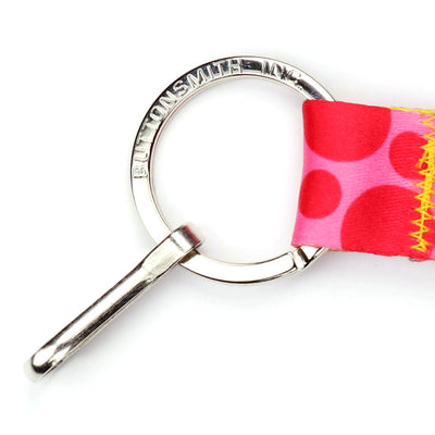 Buttonsmith Rainbow Dots Wristlet Lanyard Made in USA - Buttonsmith Inc.