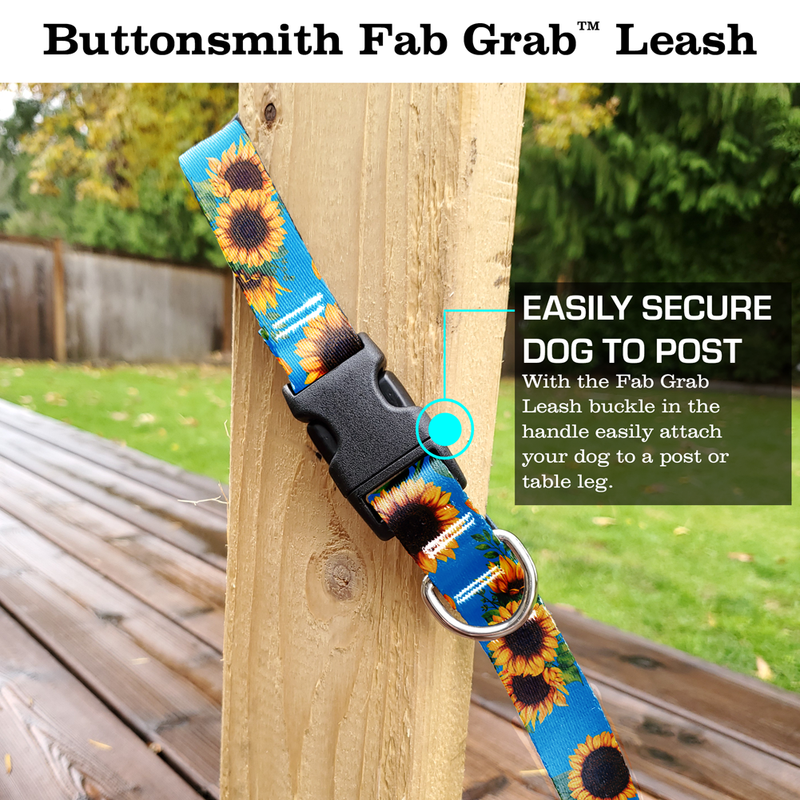 Disability Sunflowers Fab Grab Leash - Made in USA