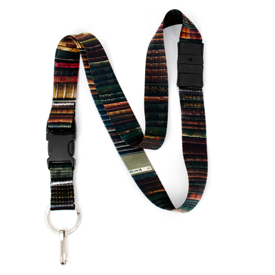 Bibliophile Breakaway Lanyard - with Buckle and Flat Ring - Made in the USA