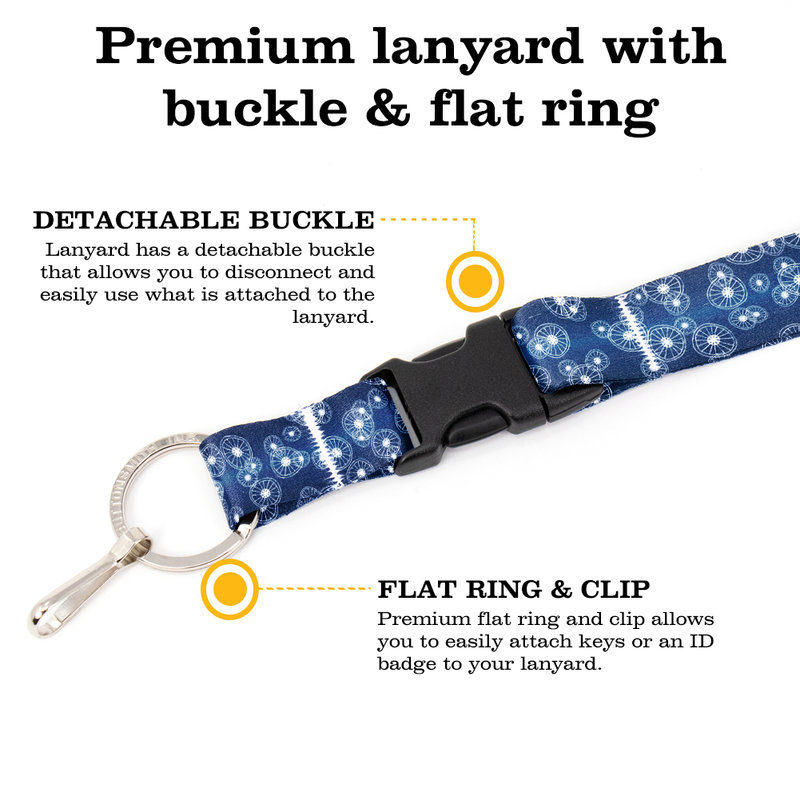 Rotelle Breakaway Lanyard - with Buckle and Flat Ring - Made in the USA
