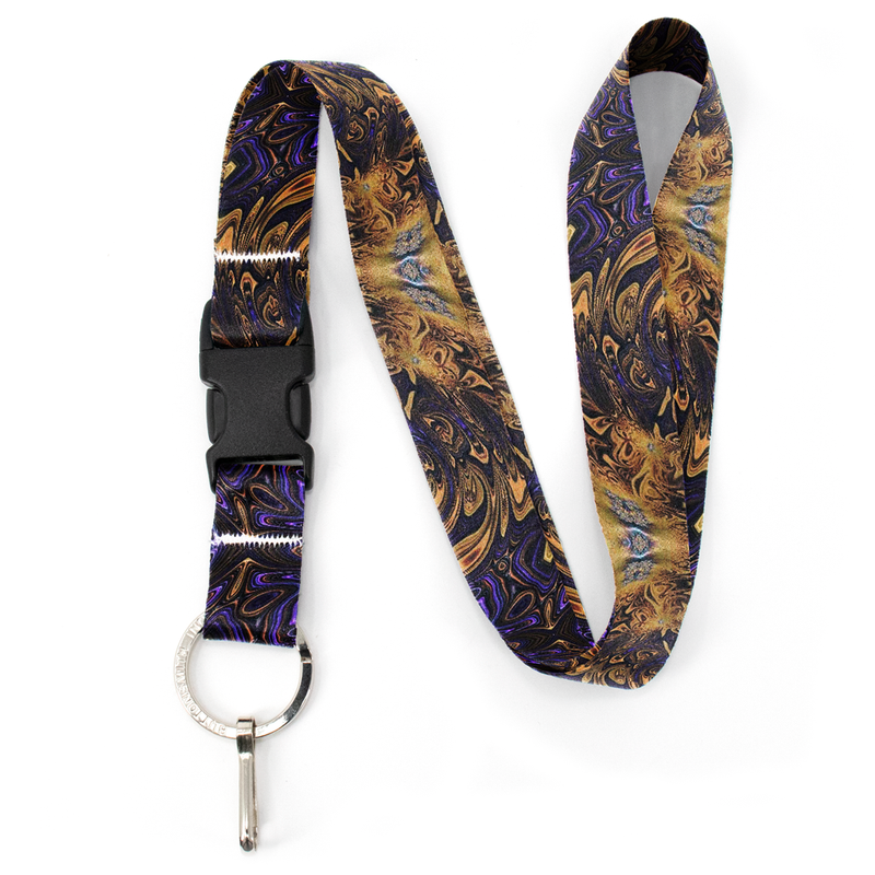Infinity Brown Premium Lanyard - with Buckle and Flat Ring - Made in the USA