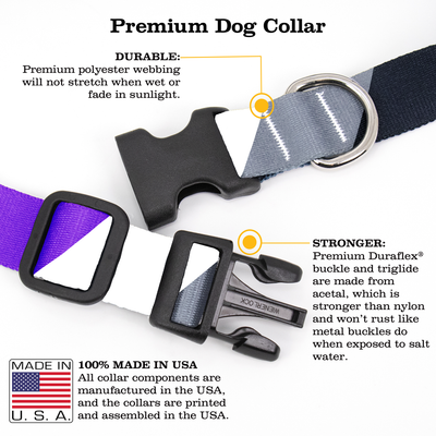 Asexual Pride Dog Collar - Made in USA